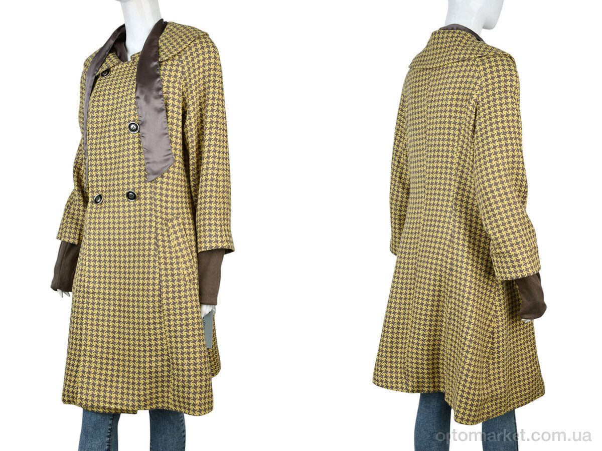 Купить Пальто жіночі CH-mix (11943) yellow Kalen Dibia жовтий, фото 3