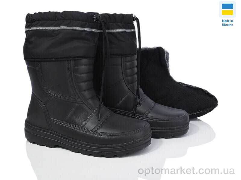 Купить Чоботи з піни чоловічі Чобіт чол. знімна панчоха SV25 чорний рибак Cross чорний, фото 1