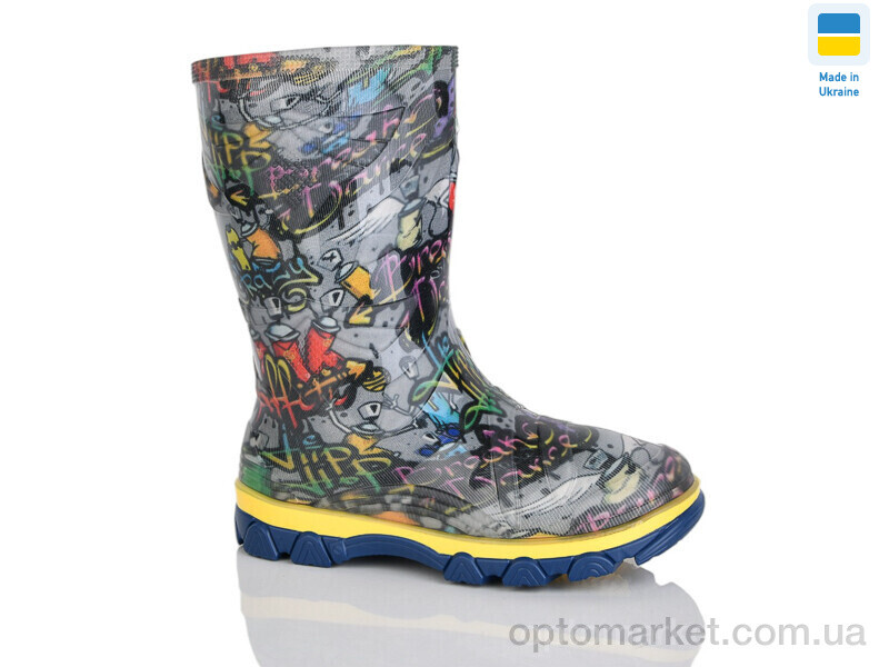 Купить Гумове взуття дитячі Чобіт дитячий сірий Litma сірий, фото 1