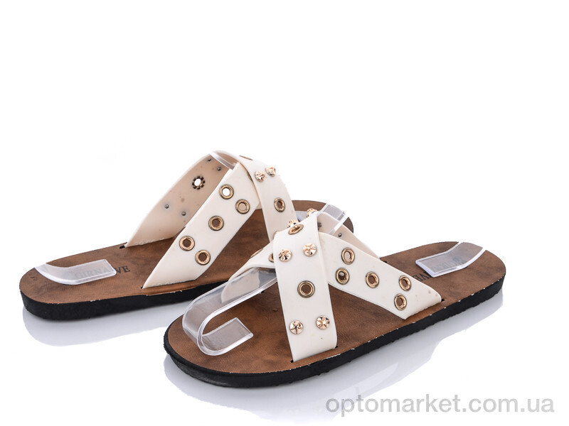 Купить Шльопанці жіночі CK98812-4 Girnaive бежевий, фото 1