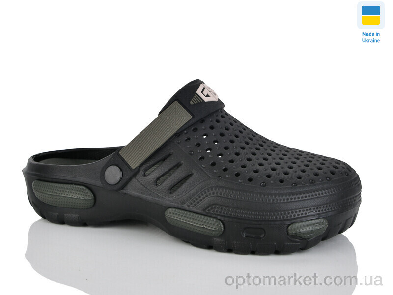 Купить Крокси чоловічі CM118 чорний-хакі Gipanis чорний, фото 1