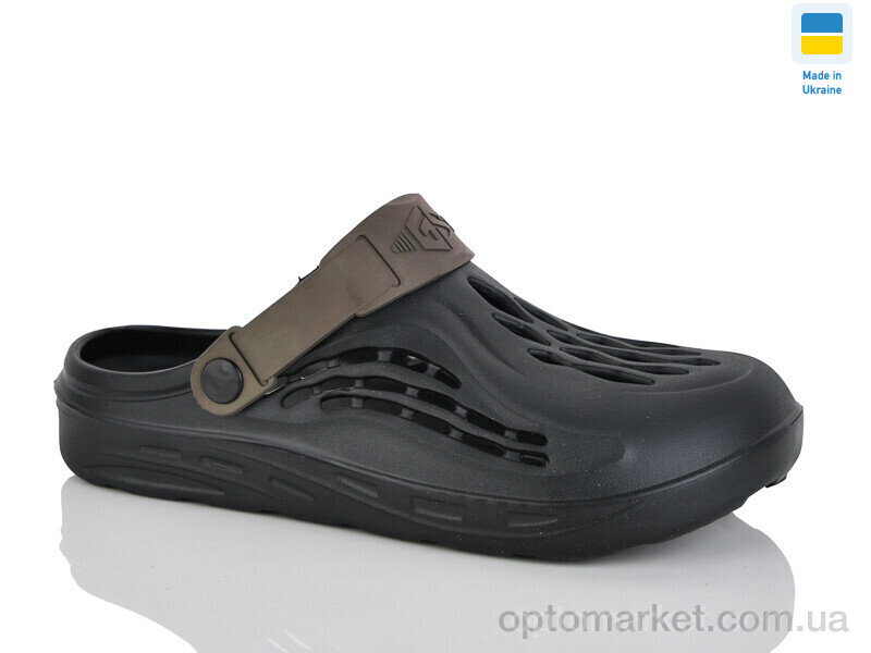 Купить Крокси чоловічі CM129 чорний-хакі Gipanis чорний, фото 1