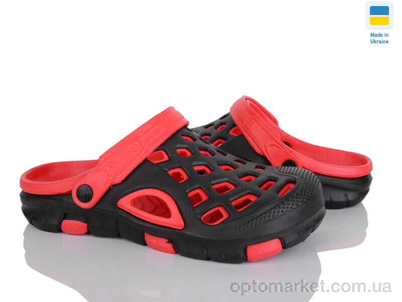 Купить Крокси чоловічі Cross М308 чорно-червоний Cross чорний, фото 1