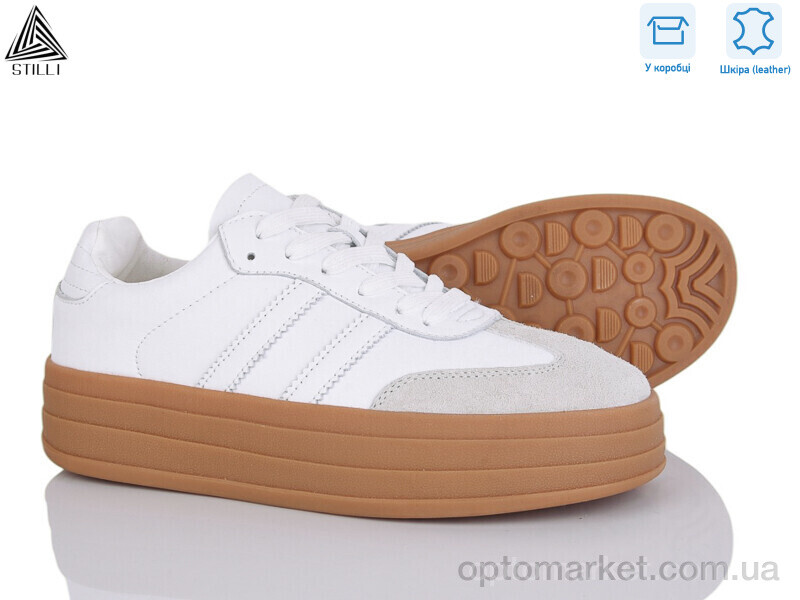 Купить Кросівки жіночі CX1580-2 шкіра Stilli білий, фото 1