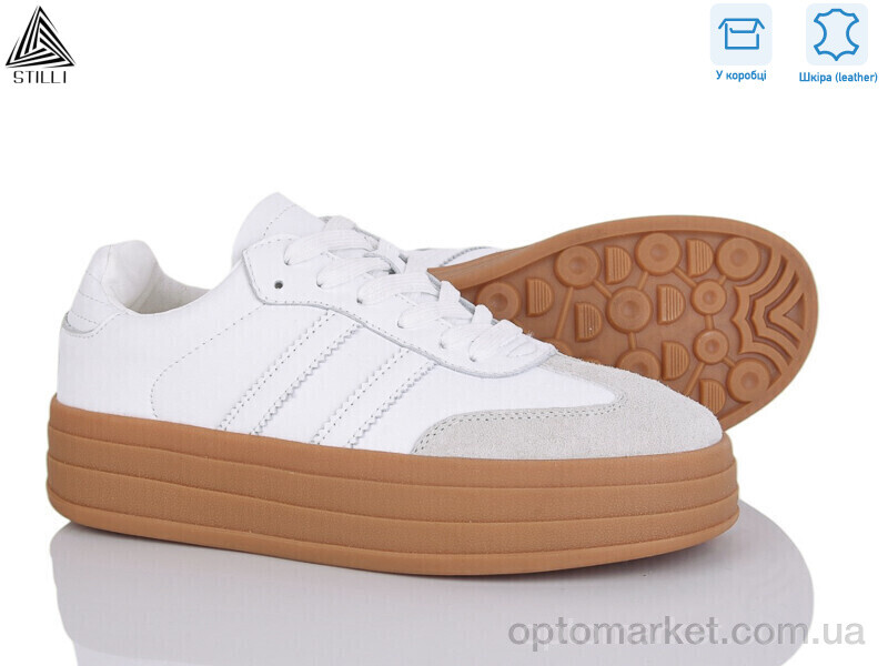 Купить Кросівки жіночі CX1580-2 шкіра Stilli білий, фото 1