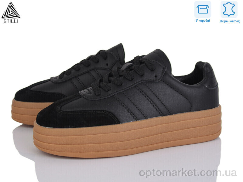 Купить Кросівки жіночі CX1580-4 шкіра Stilli чорний, фото 1