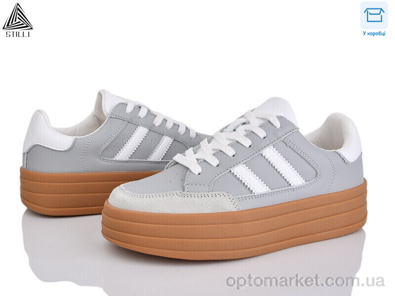 Купить Кросівки жіночі CX1590-3 шкіра Stilli сірий, фото 1