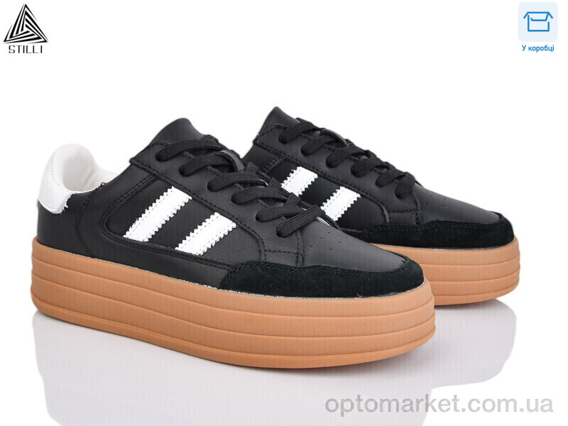 Купить Кросівки жіночі CX1590-4 шкіра Stilli чорний, фото 1