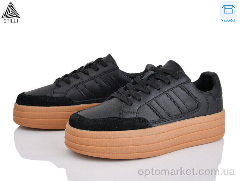 Купить Кросівки жіночі CX1590-5 шкіра Stilli чорний, фото 1