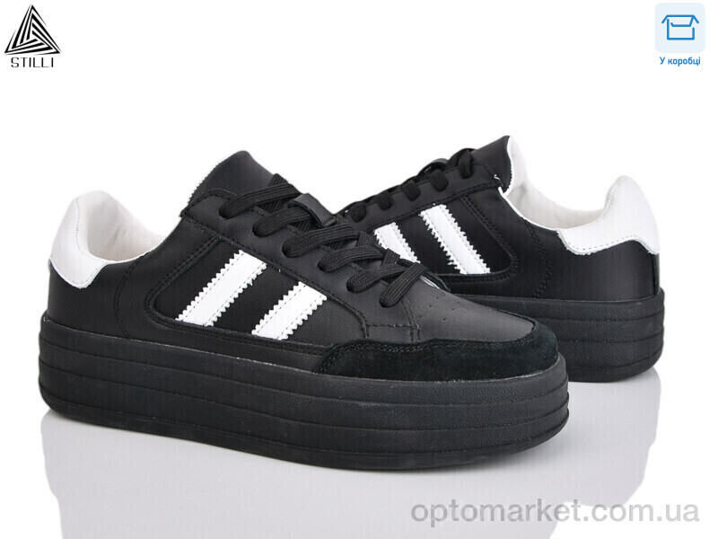 Купить Кросівки жіночі CX1590-6 шкіра Stilli чорний, фото 1