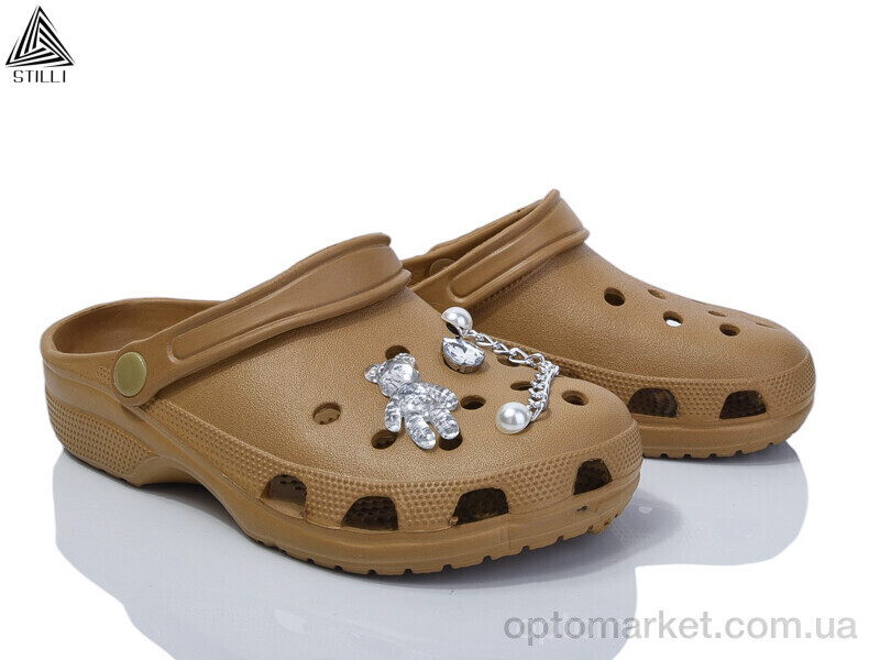 Купить Крокси жіночі CX311-3 + джибітси піна Stilli коричневий, фото 1