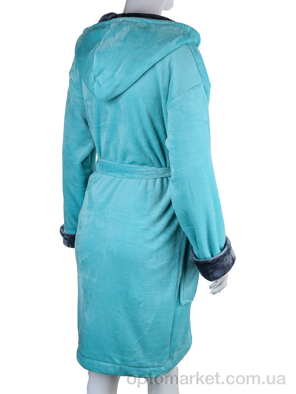 Купить Халат жіночі 100010 l.blue Sharm блакитний, фото 2