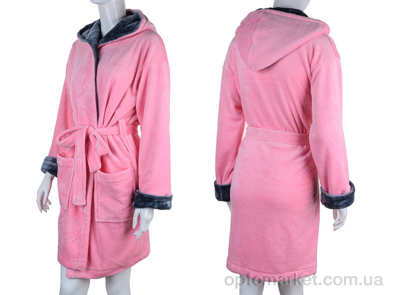 Купить Халат жіночі 100010 l.pink Sharm рожевий, фото 3
