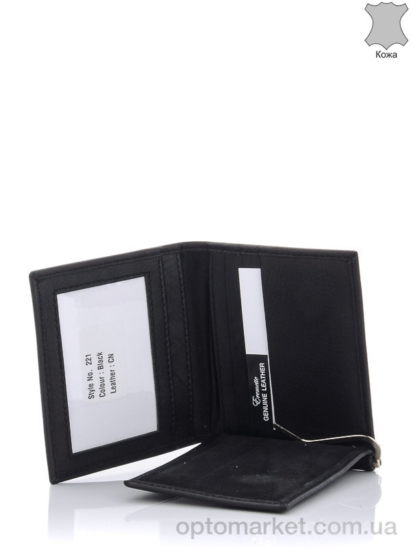 Купить Визитница мужская 221C-N black Ermette черный, фото 2