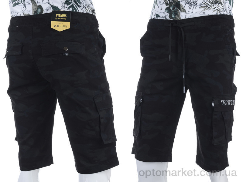 Купить Шорты мужчины 319AB black VITIONS черный, фото 3