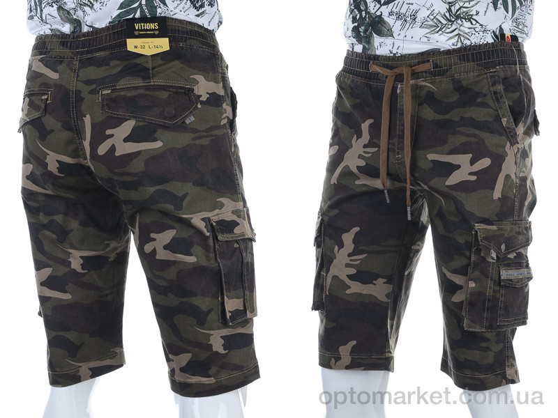 Купить Шорты мужчины 322A khaki VITIONS хаки, фото 3