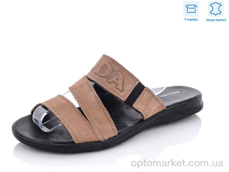Купить Шльопанці чоловічі 5820 P.ada коричневий, фото 2