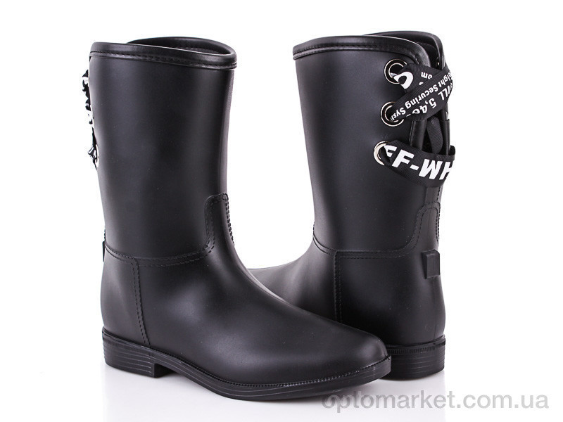 Купить Гумове взуття жіночі 608-1B черный Class Shoes чорний, фото 1