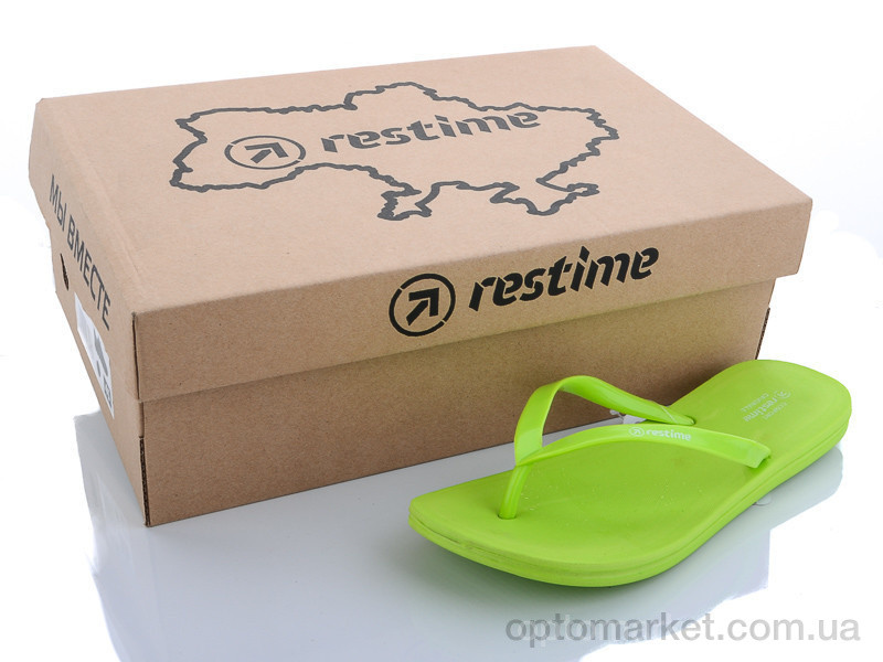 Купить Шльопанці жіночі MWL20002 salat Restime зелений, фото 1