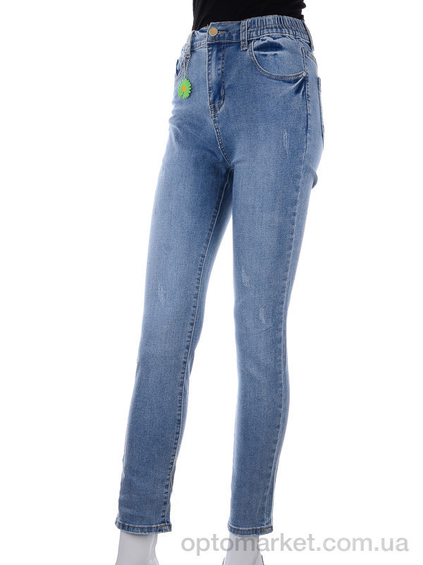 Купить Брюки женские DT645 blue New jeans голубой, фото 4