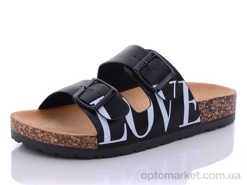 Купить Шлепки женские X1-1 black Hongquan черный, фото 2