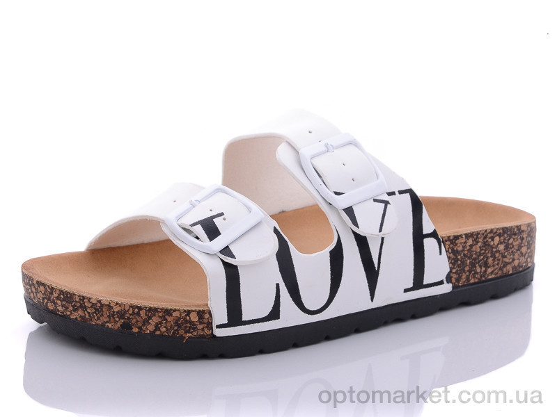 Купить Шлепки женские X1-1 white Hongquan белый, фото 3