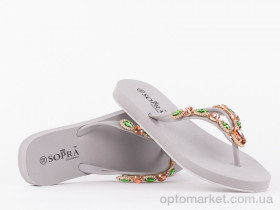 Купить Шлепки женские 141429 Sopra серый