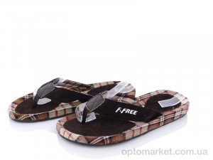 Купить Шльопанці чоловічі 001 brown F-Free коричневий