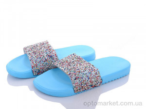 Купить Шльопанці жіночі 001X-7012-373 Xifa блакитний