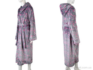 Халат жіночі 002-2 grey Banko сірий  оптом от Optomarket