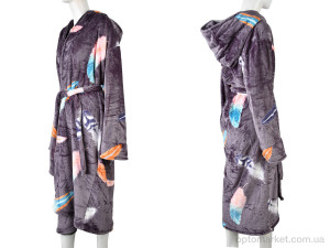 Халат жіночі 002-3 violet Banko фіолетовий  оптом от Optomarket