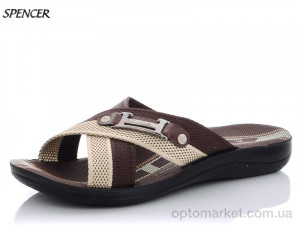 Купить Шльопанці чоловічі 007 коричневый Spencer коричневий