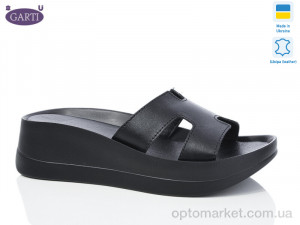 Купить Шльопанці жіночі 0094 чорна шкіра Garti чорний