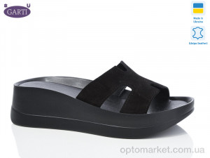 Купить Шльопанці жіночі 0094 чорний замш Garti чорний