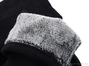 Рукавички жіночі 01 трикотаж махра RuBi чорний  оптом от Optomarket