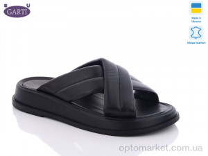 Купить Шльопанці жіночі 0112 чорна шкіра Garti чорний