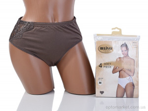 Трусы жіночі 018 brown Belinay коричневий  оптом от Optomarket