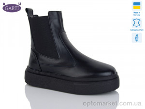 Купить Черевики жіночі 0184 чорна шкіра Garti чорний