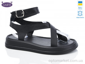 Купить Босоніжки жіночі 0191 чорна шкіра Garti чорний