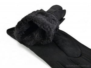 Рукавички жіночі 02 black Ronaerdo чорний  оптом от Optomarket