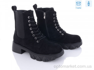 Черевики жіночі 02320-1D Lilin shoes чорний  оптом от Optomarket