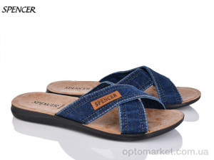 Купить Шльопанці чоловічі 0301Б синій джинс Spencer синій