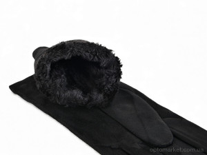 Рукавички жіночі 07 black Ronaerdo чорний  оптом от Optomarket