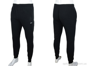 Спортивні штаны чоловічі 07003 black, флис Obuvok чорний  оптом от Optomarket