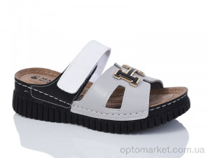 Купить Шльопанці жіночі 08-01 сірий-білий Mahli сірий