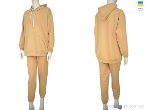 Спортивний костюм жіночі 08134-3 бежевий Obuvok бежевий  оптом от Optomarket