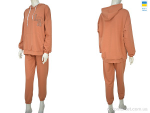 Спортивний костюм жіночі 08141 теракот L.s Angeles коричневий оптом от Optomarket