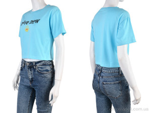 Футболка жіночі 08789-18-2 l.blue Geen блакитний  оптом от Optomarket