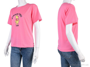 Футболка жіночі 08789-6 pink Geen рожевий оптом от Optomarket