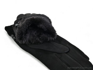 Рукавички жіночі 09 black Ronaerdo чорний  оптом от Optomarket